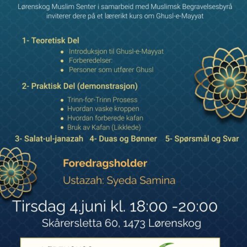 Ghusl-e-Mayyat Lørenskog muslim senter og Muslimsk Begravelsesbyrå
